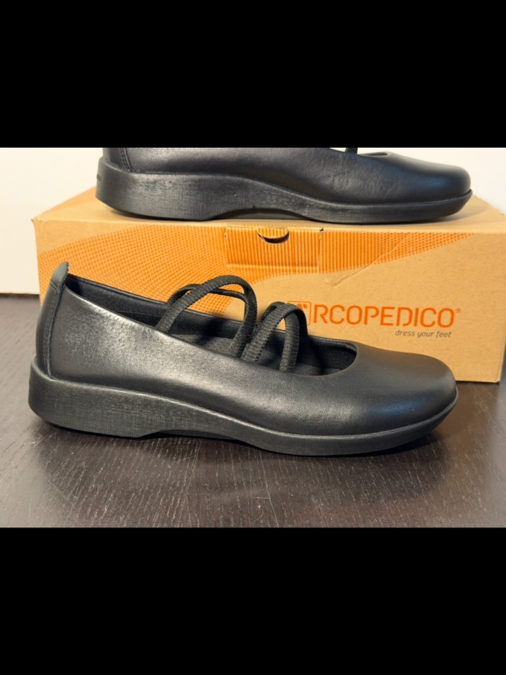 Arcopedico Vegas A3 Mary Jane Ballet Flats Peta Black Womans EU 37/US 6.5
